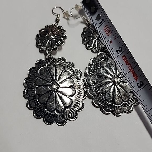 Silver Dangle Earrings - Picture 3 of 3